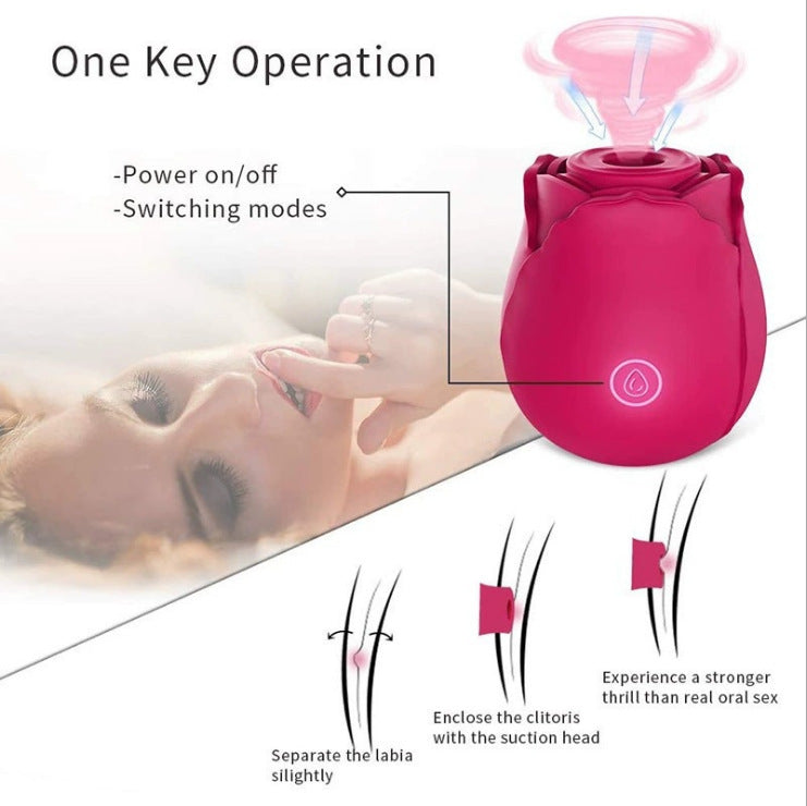 Rose Sucking Tongue Licking Vibrating Egg Female toy
