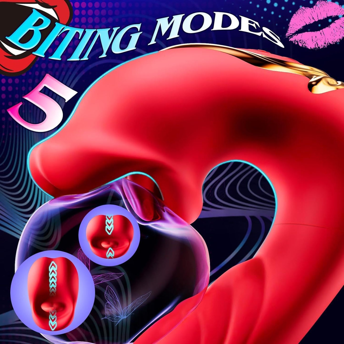 Thrusting G Spot Vibrator Tongue Toy For Women With 7 Licking Vibrating and Flapping modes