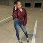 PU Leather Crop Top Jacket