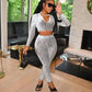 Sexy Lace See Through Two Piece Crop Top and Leggings Set