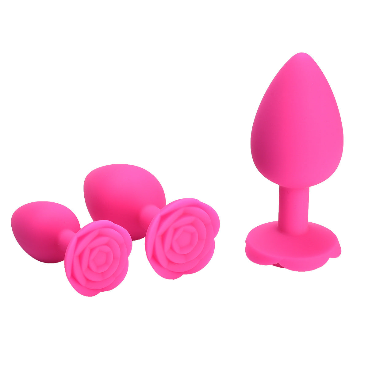Red Rose Silicone butt plug