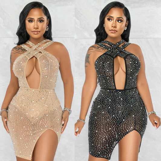 Women's Sexy Mesh  Nightclub Party Dress