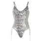 Women's See-through Embroidery Bodysuit