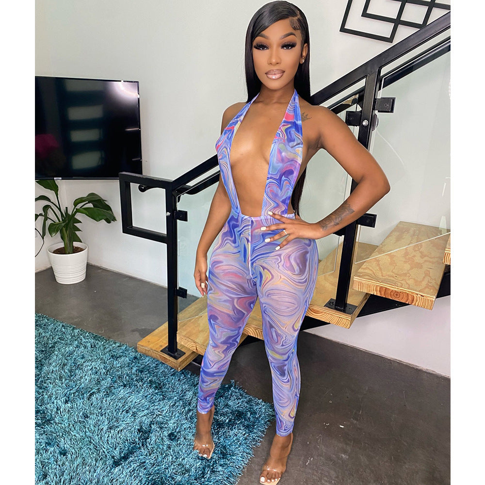 Backless see through Jumpsuit