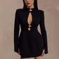 Women's Hollow-out Long Sleeve Narrow Slim fit dress