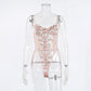 Women's See-through Embroidery Bodysuit