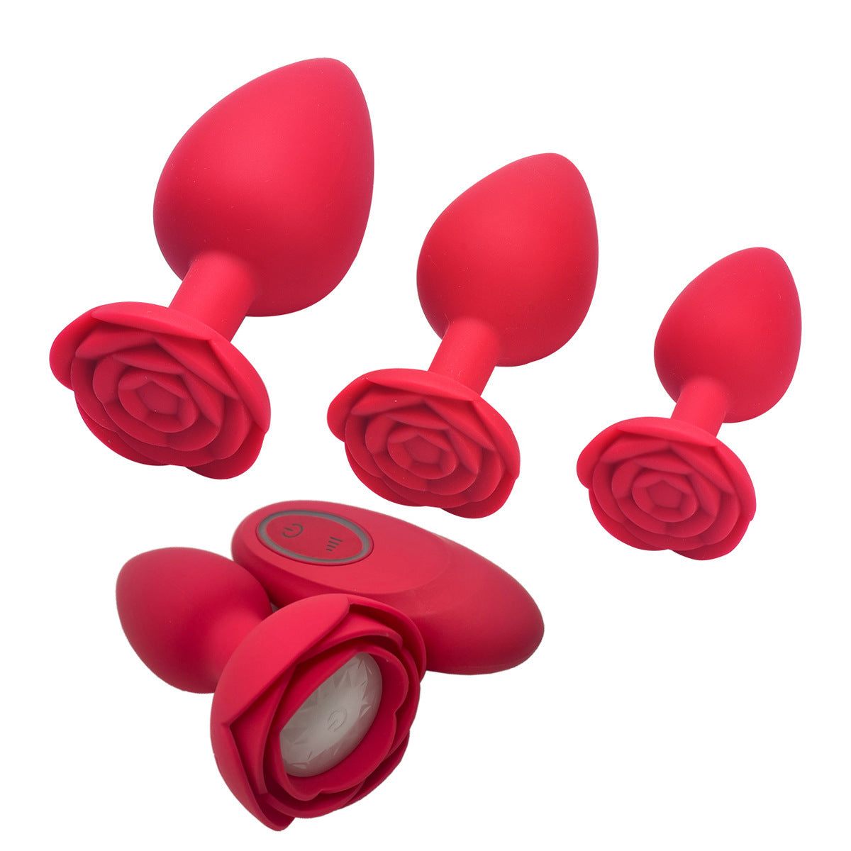 Red Rose Silicone butt plug