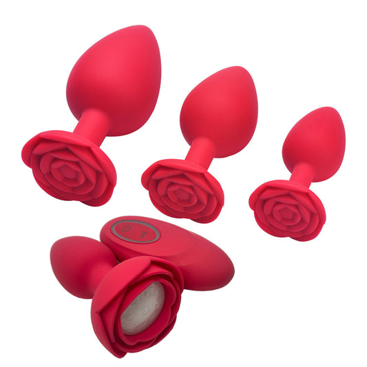 Red Rose Silicone butt plug