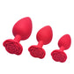 Red Rose Silicone butt plug