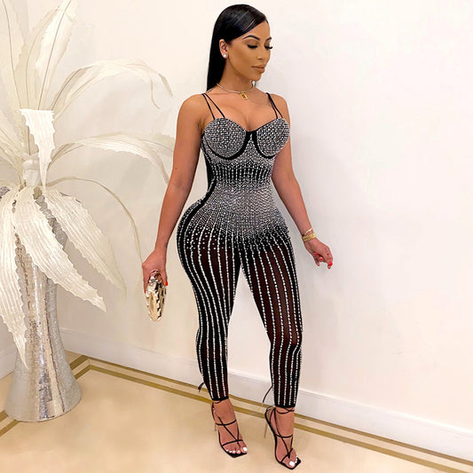 Sexy Rhinestone Jumpsuit