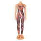 Hot Marbled Pattern Romper