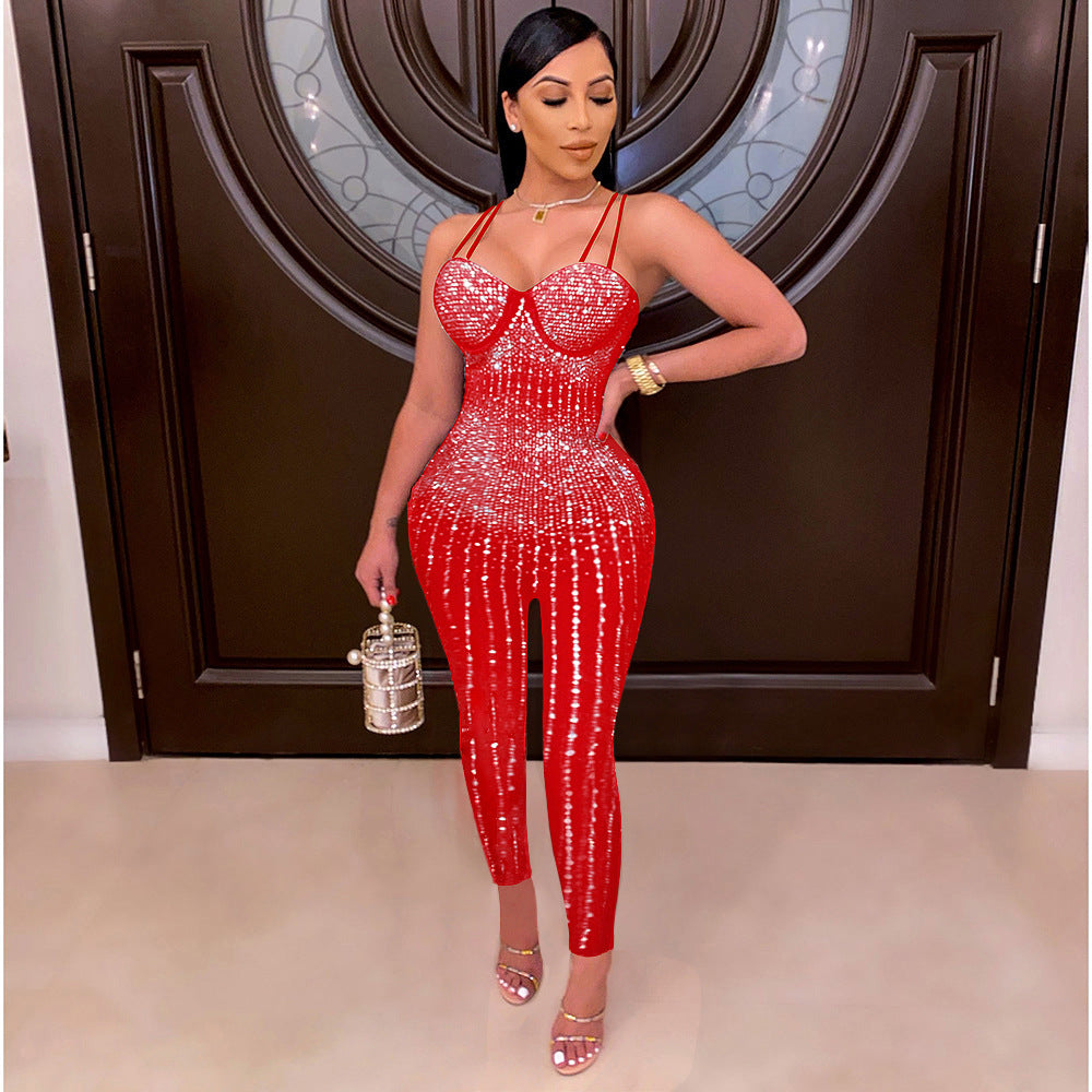 Sexy Rhinestone Jumpsuit